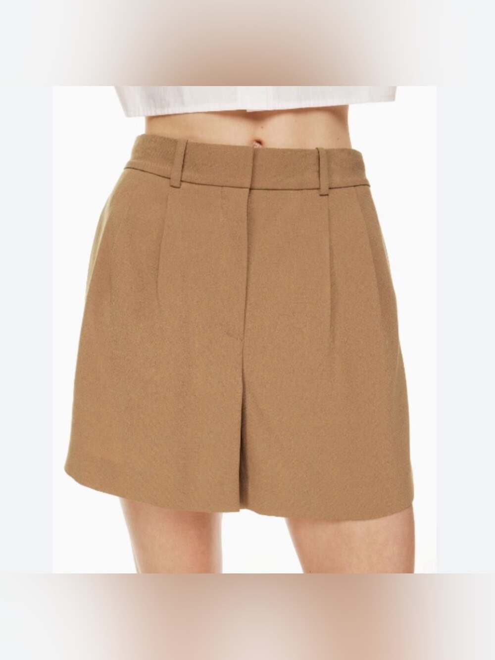 Babaton Camel High-Rise Tailored Shorts